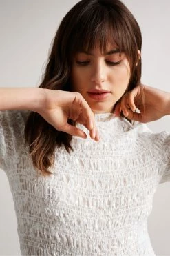 Ted Baker Womens White Tora Fitted Top -TED BAKER Sales Store unnamed file 4585