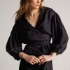 Ted Baker Navy Blue Ralda Wrap Top With Blouson Full Sleeve -TED BAKER Sales Store unnamed file 4588