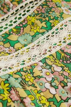 Ted Baker Pela Mid Green Lace Insert Peplum Top -TED BAKER Sales Store unnamed file 4598