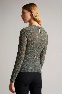 Ted Baker Savannn Black Rouched Front Jersey Top -TED BAKER Sales Store unnamed file 4601