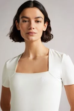Ted Baker Gerbela White Square Neck Short Sleeve Top 11 Ted Baker Gerbela White Square Neck Short Sleeve Top -TED BAKER Sales Store unnamed file 4643