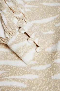 Ted Baker Brown Yellow Faux Wrap Front Top With D-Rings -TED BAKER Sales Store unnamed file 4662