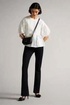 Ted Baker Karni White Exaggerated Puff Sleeve Top -TED BAKER Sales Store unnamed file 4665