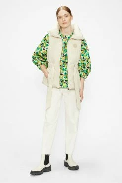 Ted Baker Green Gigie Printed Frill Shoulder Balloon Sleeve Top -TED BAKER Sales Store unnamed file 4671