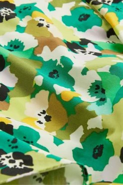 Ted Baker Green Gigie Printed Frill Shoulder Balloon Sleeve Top -TED BAKER Sales Store unnamed file 4673