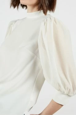 Ted Baker Cream Micaeli Organza Volume Sleeve Top 11 Ted Baker Cream Micaeli Organza Volume Sleeve Top -TED BAKER Sales Store unnamed file 4678