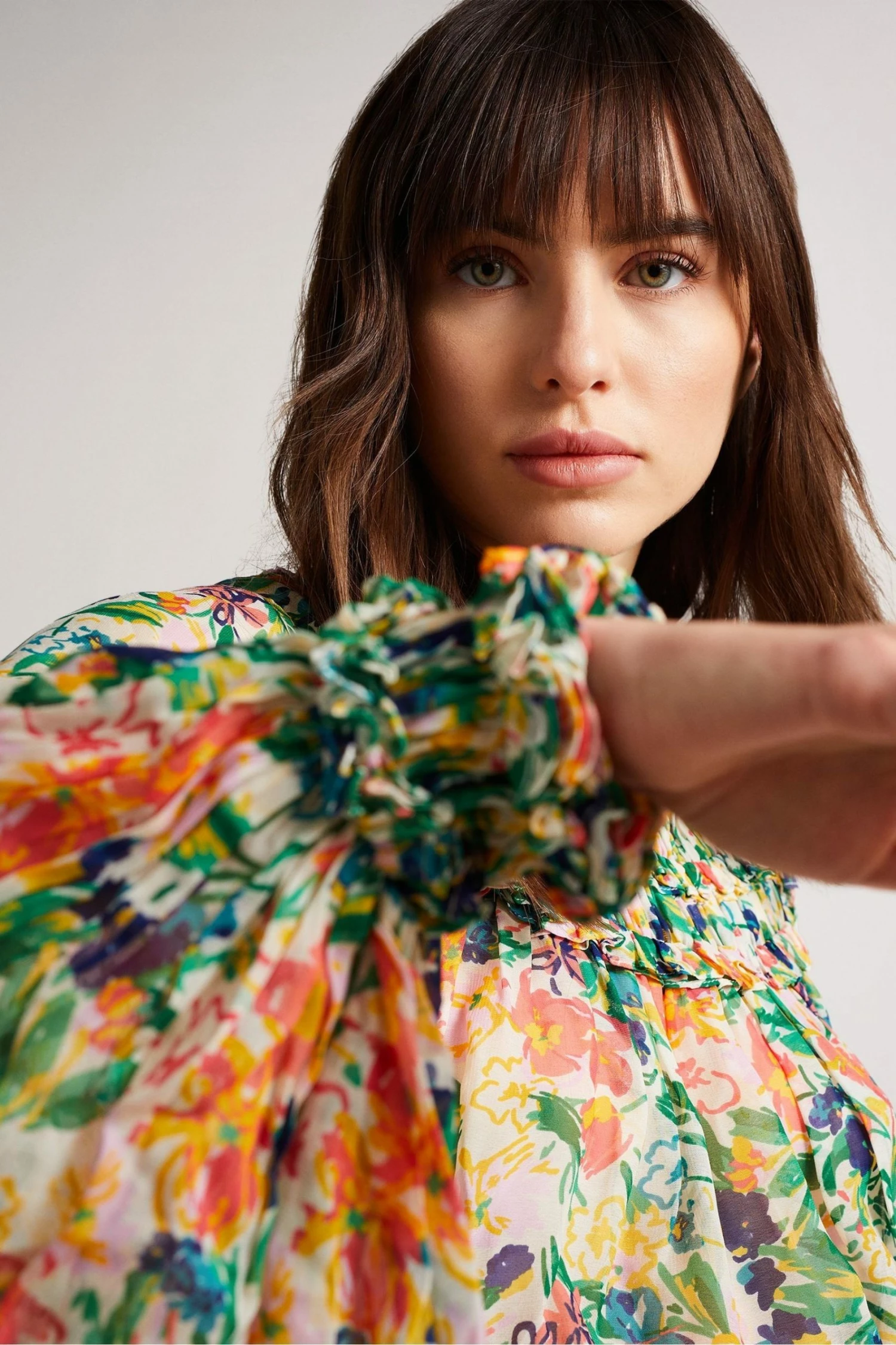 Ted Baker Kesara White Printed Blouse With Tie Waist 4 Ted Baker Kesara White Printed Blouse With Tie Waist - Image 2