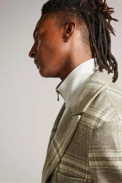 Ted Baker Natural Ogle Relaxed Fit Check Coat -TED BAKER Sales Store unnamed file 4703