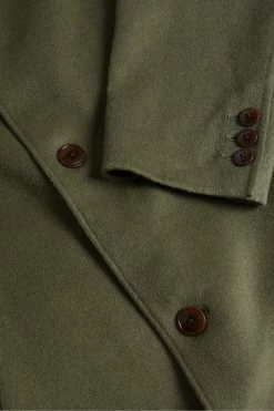 Ted Baker Powpow Green Double Splitable Wool Car Coat -TED BAKER Sales Store unnamed file 4726