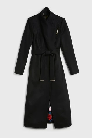 Ted Baker Rosell Long Length Wool Wrap Coat Cream 8 Ted Baker Rosell Long Length Wool Wrap Coat Cream - Image 6