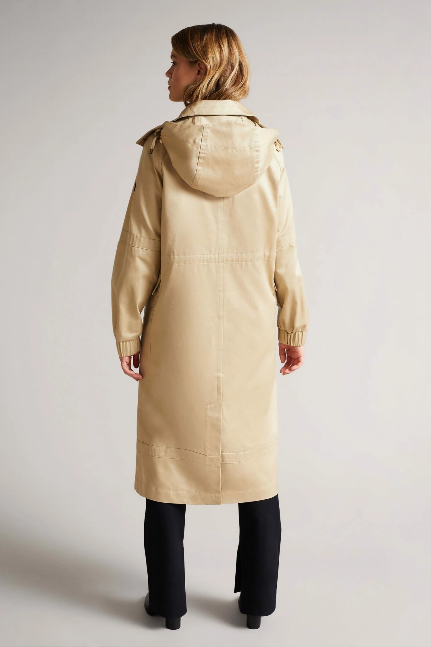 Ted Baker Jjojo Light Brown Cotton Twill Mac With Detachable Lining 4 Ted Baker Jjojo Light Brown Cotton Twill Mac With Detachable Lining - Image 2