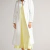 Ted Baker Pira White Fabric Blocked Pleated Trench Coat -TED BAKER Sales Store unnamed file 4753