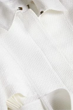 Ted Baker Pira White Fabric Blocked Pleated Trench Coat 12 Ted Baker Pira White Fabric Blocked Pleated Trench Coat -TED BAKER Sales Store unnamed file 4757