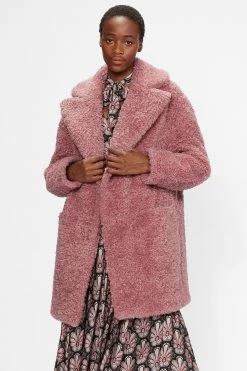 Ted Baker Kayyti Faux Fur Wide Collar Cocoon Coat -TED BAKER Sales Store unnamed file 4793