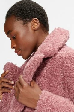 Ted Baker Kayyti Faux Fur Wide Collar Cocoon Coat -TED BAKER Sales Store unnamed file 4796