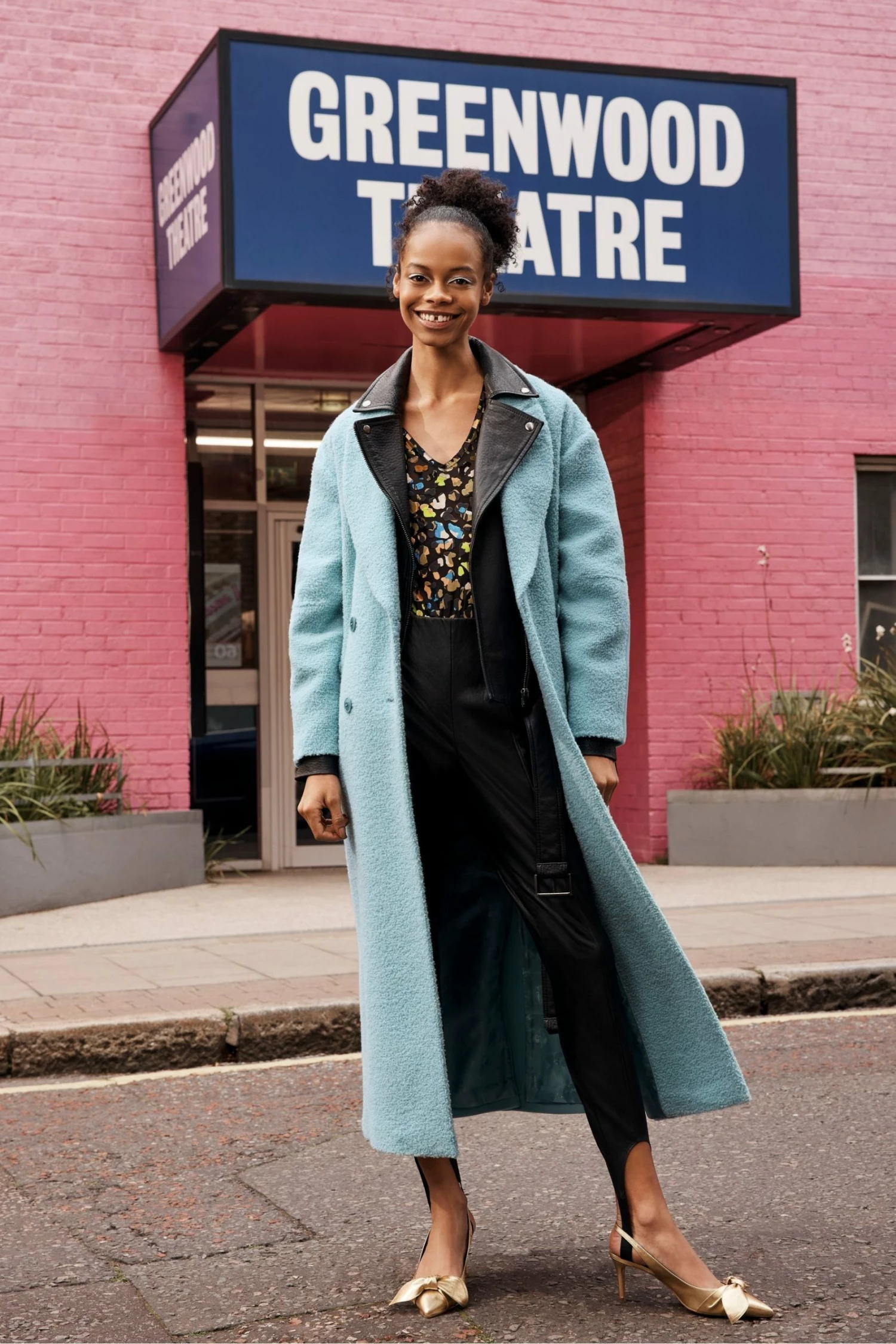 Ted Baker Blue Jjoelle Fabric Blocked Oversized Crombie Coat 3 Ted Baker Blue Jjoelle Fabric Blocked Oversized Crombie Coat