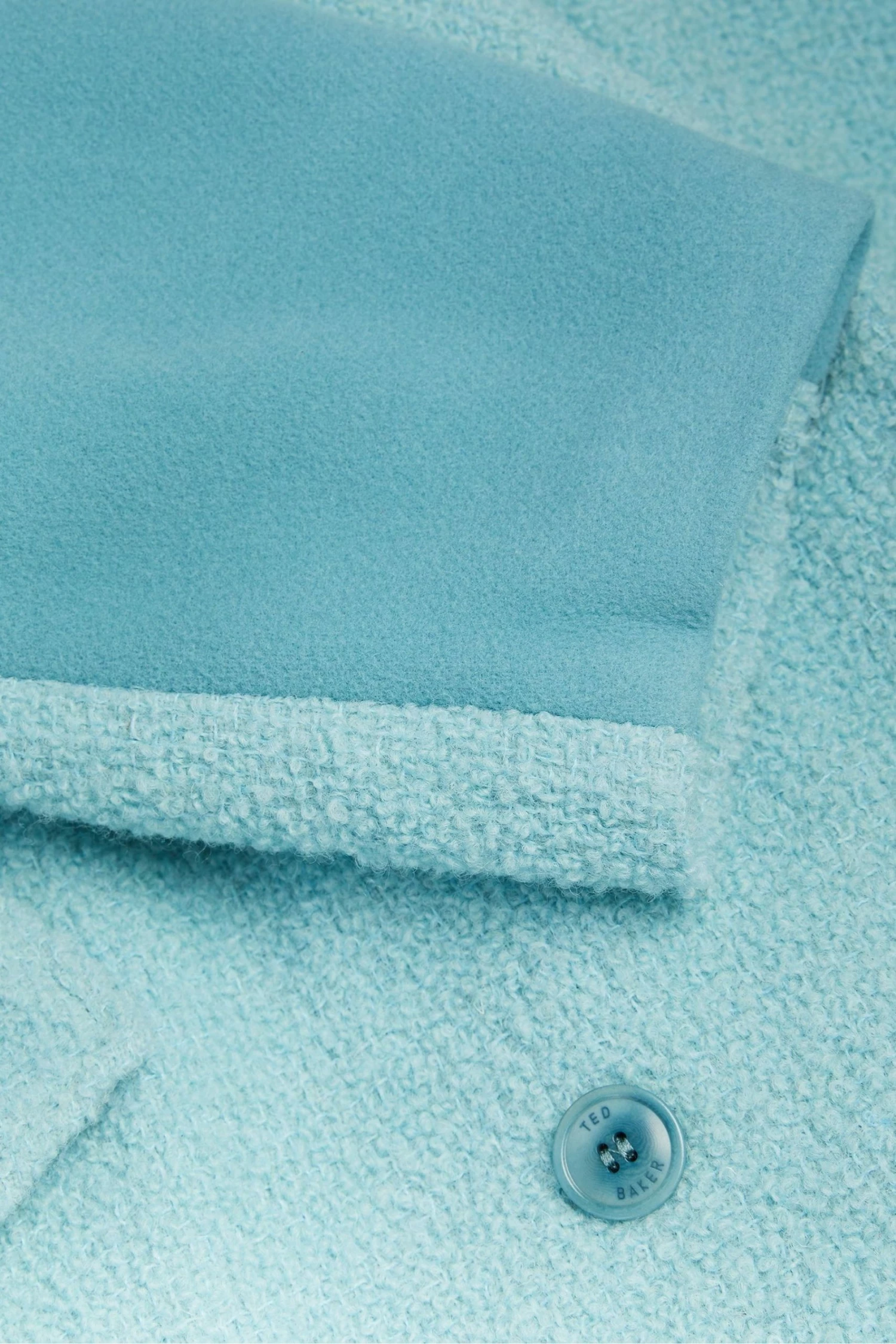 Ted Baker Blue Jjoelle Fabric Blocked Oversized Crombie Coat 7 Ted Baker Blue Jjoelle Fabric Blocked Oversized Crombie Coat - Image 5