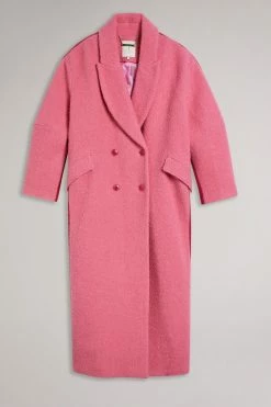 Ted Baker Oversized Deep-Pink Jjoelle Fabric Blocked Crombie Coat 20 Ted Baker Oversized Deep-Pink Jjoelle Fabric Blocked Crombie Coat -TED BAKER Sales Store unnamed file 4826