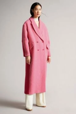 Ted Baker Oversized Deep-Pink Jjoelle Fabric Blocked Crombie Coat 21 Ted Baker Oversized Deep-Pink Jjoelle Fabric Blocked Crombie Coat -TED BAKER Sales Store unnamed file 4827