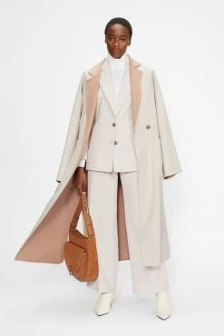 Ted Baker Anahh White Flood Length Double Faced Wool Coat
