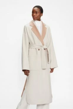 Ted Baker Anahh White Flood Length Double Faced Wool Coat -TED BAKER Sales Store unnamed file 4836
