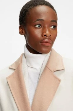 Ted Baker Anahh White Flood Length Double Faced Wool Coat -TED BAKER Sales Store unnamed file 4837