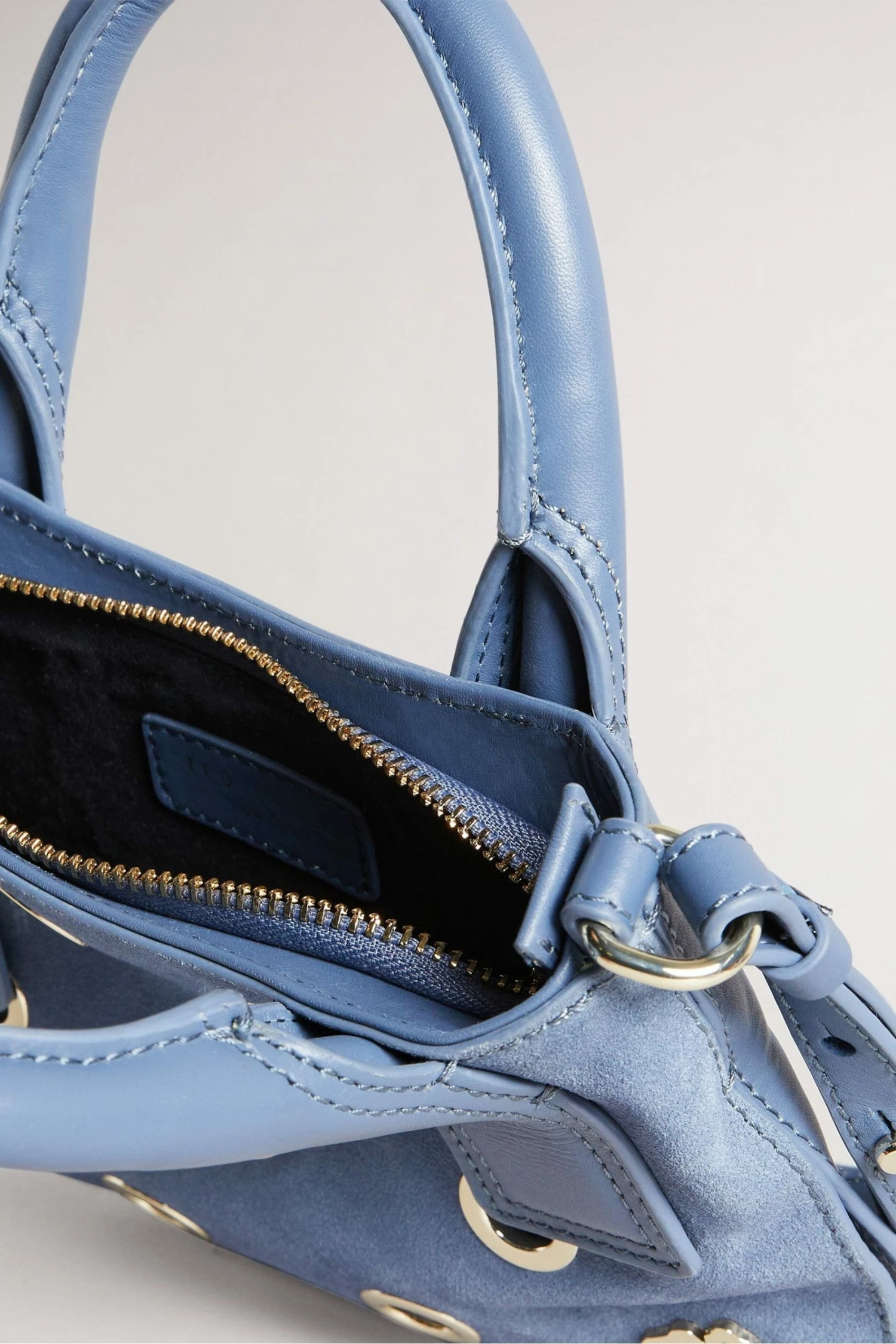 Ted Baker Sky-Blue Mayzii Eyelet Detail Mini Grab Tote Bag 6 Ted Baker Sky-Blue Mayzii Eyelet Detail Mini Grab Tote Bag - Image 4