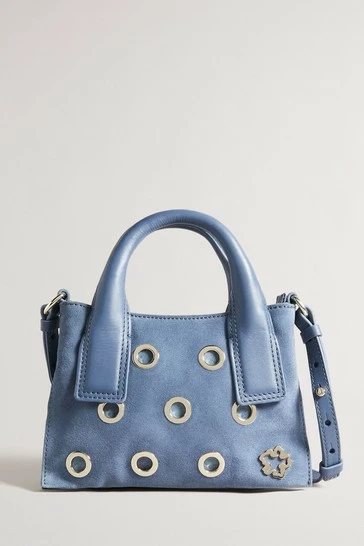 Ted Baker Sky-Blue Mayzii Eyelet Detail Mini Grab Tote Bag 7 Ted Baker Sky-Blue Mayzii Eyelet Detail Mini Grab Tote Bag - Image 5