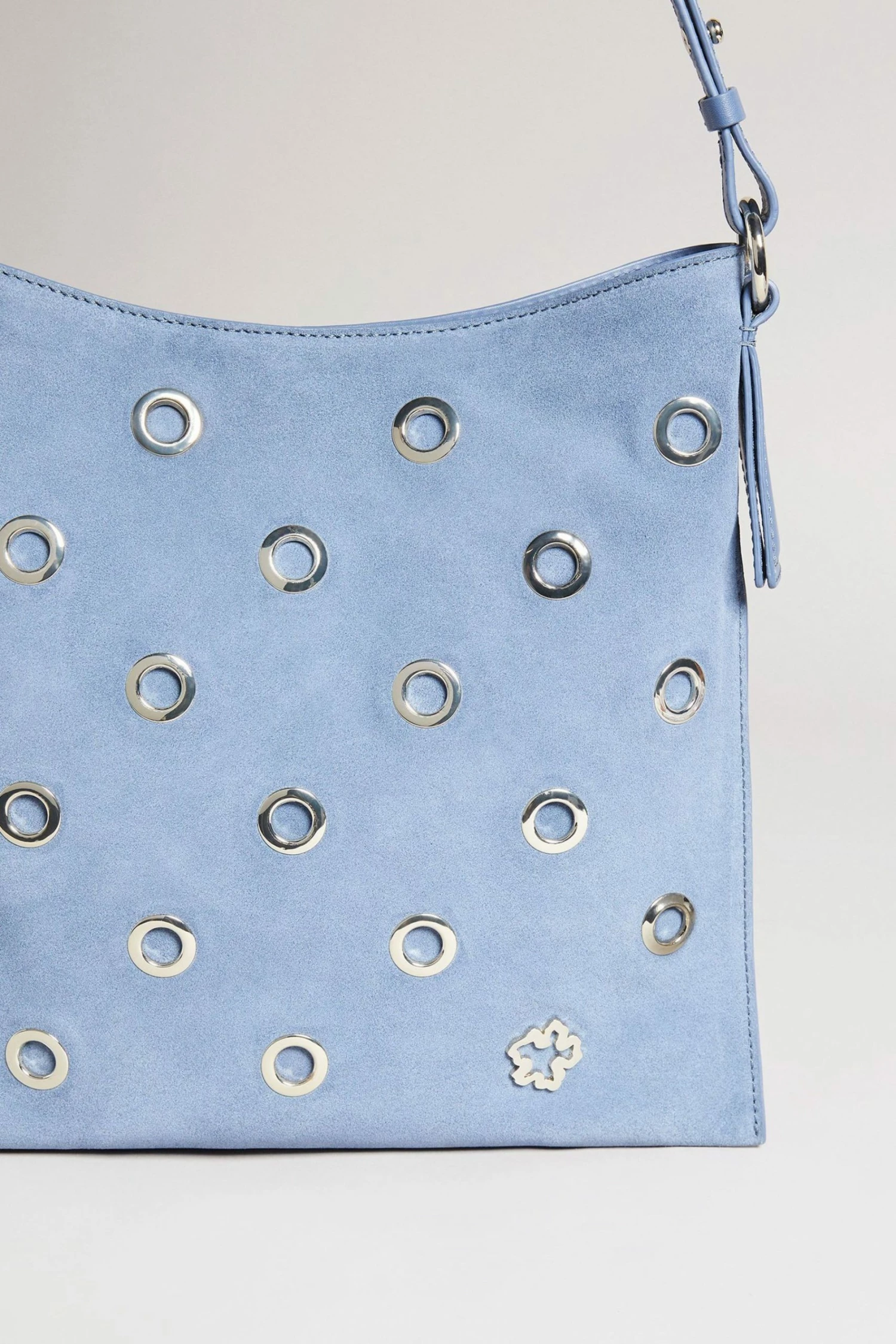 Ted Baker Sky-Blue Mayaah Eyelet Detail Hobo Bag 5 Ted Baker Sky-Blue Mayaah Eyelet Detail Hobo Bag - Image 3