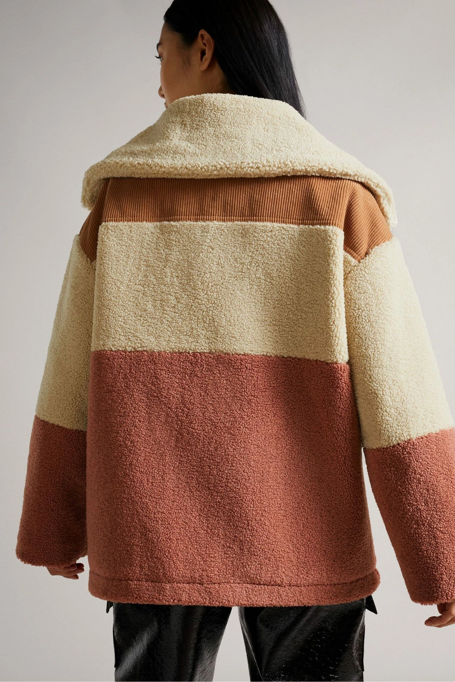 Ted Baker Cream/Pink Colourblock Borj Coat 4 Ted Baker Cream/Pink Colourblock Borj Coat - Image 2