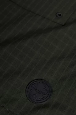 Ted Baker Mens Green Dafen Khaki Checked Overhead Funnel Neck Coat -TED BAKER Sales Store unnamed file 4907