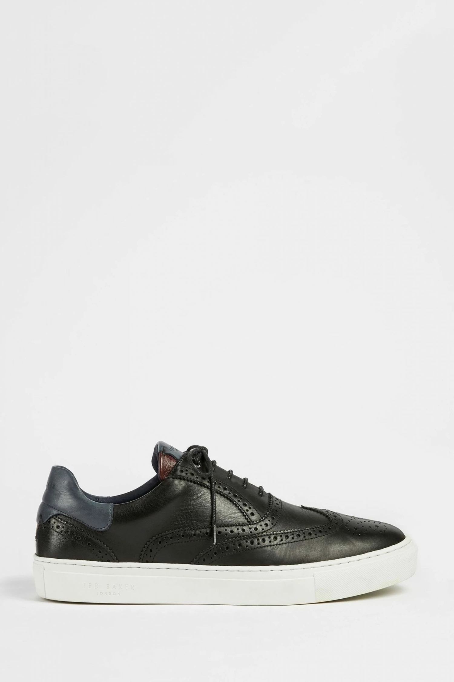 Ted Baker Black Dennton Brogue Leather Cupsole Shoes 2 Ted Baker Black Dennton Brogue Leather Cupsole Shoes