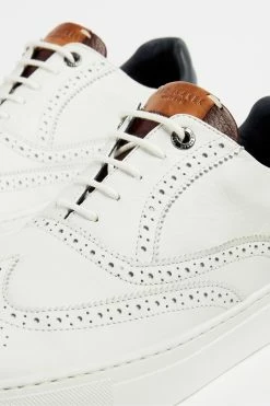 Ted Baker White Dennton Brogue Leather Cupsole Shoes -TED BAKER Sales Store unnamed file 4927