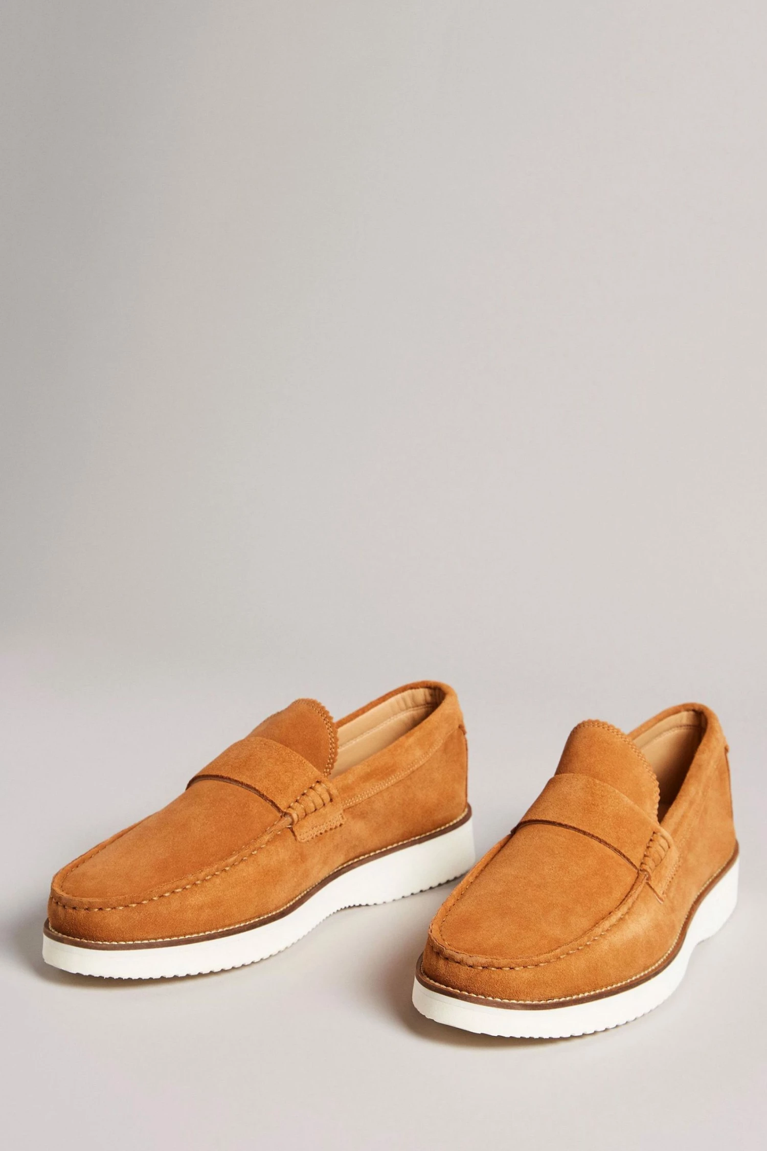 Ted Baker Mens Natural Isaacc Extralight Suede Loafers 4 Ted Baker Mens Natural Isaacc Extralight Suede Loafers - Image 2