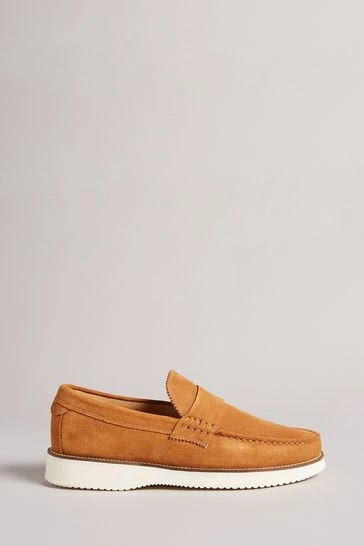 Ted Baker Mens Natural Isaacc Extralight Suede Loafers 8 Ted Baker Mens Natural Isaacc Extralight Suede Loafers - Image 6