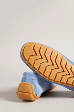 Ted Baker Allbert Light Blue Suede Driving Shoes -TED BAKER Sales Store unnamed file 4978