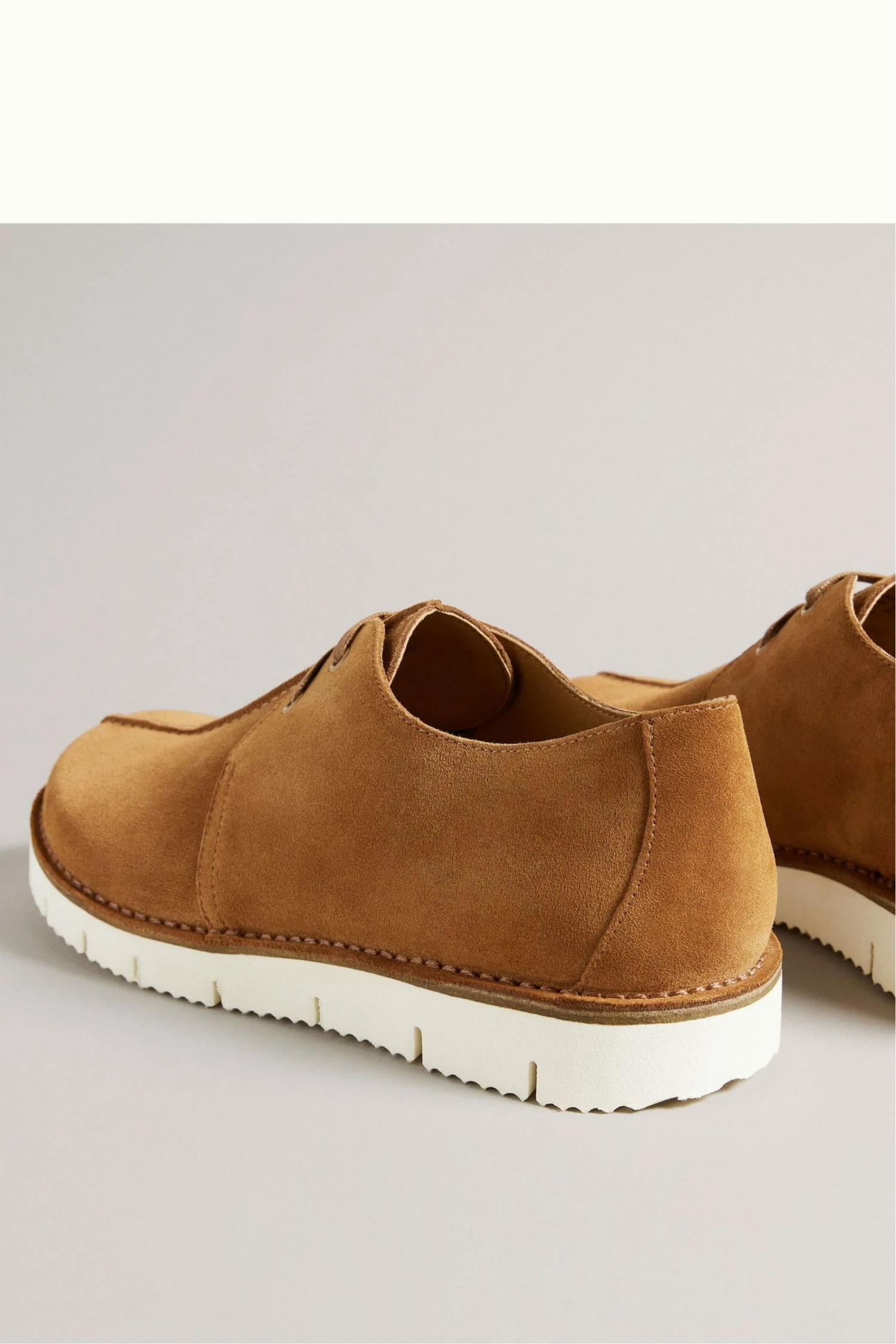 Ted Baker Mens Brown Lawton Suede Lace Up Shoes 6 Ted Baker Mens Brown Lawton Suede Lace Up Shoes - Image 4