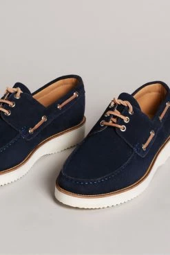 Ted Baker Darrol Navy Blue Suede Boat Shoes -TED BAKER Sales Store unnamed file 4992