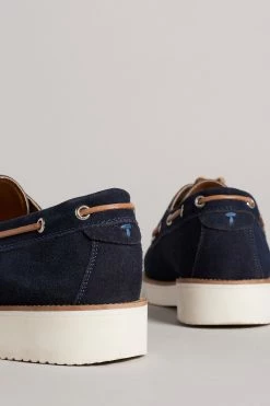 Ted Baker Darrol Navy Blue Suede Boat Shoes -TED BAKER Sales Store unnamed file 4993