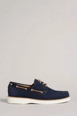 Ted Baker Darrol Navy Blue Suede Boat Shoes -TED BAKER Sales Store unnamed file 4994