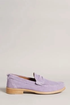 Ted Baker Alfey Lilac Suede Moccasin Shoes