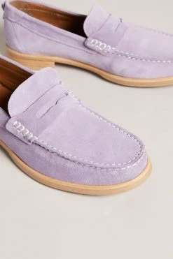 Ted Baker Alfey Lilac Suede Moccasin Shoes -TED BAKER Sales Store unnamed file 5019