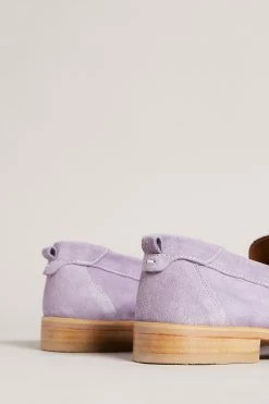 Ted Baker Alfey Lilac Suede Moccasin Shoes -TED BAKER Sales Store unnamed file 5020