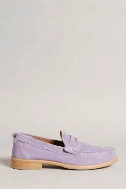 Ted Baker Alfey Lilac Suede Moccasin Shoes -TED BAKER Sales Store unnamed file 5021