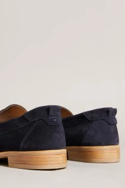 Ted Baker Alfey Navy Suede Moccasin Shoes -TED BAKER Sales Store unnamed file 5025