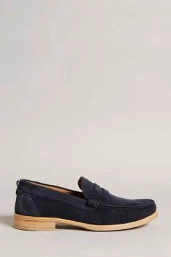 Ted Baker Alfey Navy Suede Moccasin Shoes -TED BAKER Sales Store unnamed file 5026