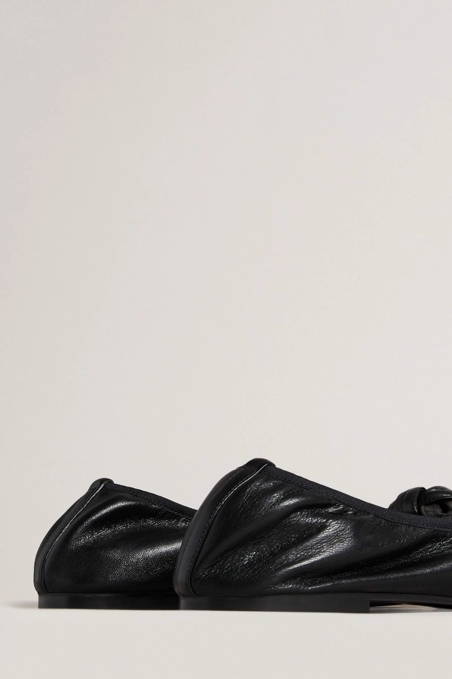 Ted Baker Brielly Black Leather Oversized Bow Ballet Pump Shoes 4 Ted Baker Brielly Black Leather Oversized Bow Ballet Pump Shoes - Image 2