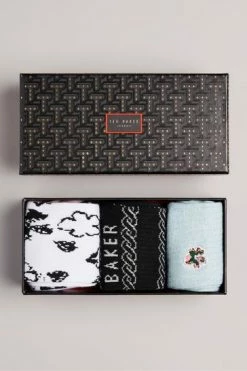 Ted Baker Coolpak Natural Assorted Three Pack Of Socks -TED BAKER Sales Store unnamed file 5055