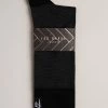 Ted Baker Grey Tedtext Semi Plain Socks -TED BAKER Sales Store unnamed file 5056