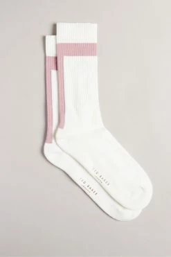 Ted Baker Teesok White T Placement Socks -TED BAKER Sales Store unnamed file 5069